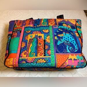 Laurel, Burch Colorful Cat Print Tote Bag